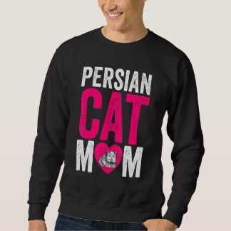 Mors dag Katt Mamma Katt Pälsförälder Perserkattt Lång Ärmad Tröja