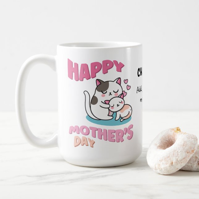 Mors dag-katter, Kawaii stil anpassningsbarna Kaffemugg (Med munk)