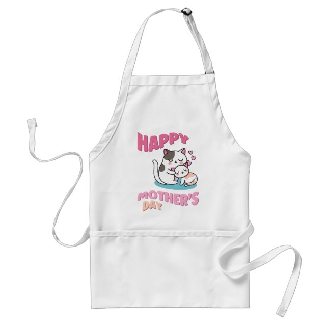 Mors dag katter, kawaii stil förkläde (Framsidan)