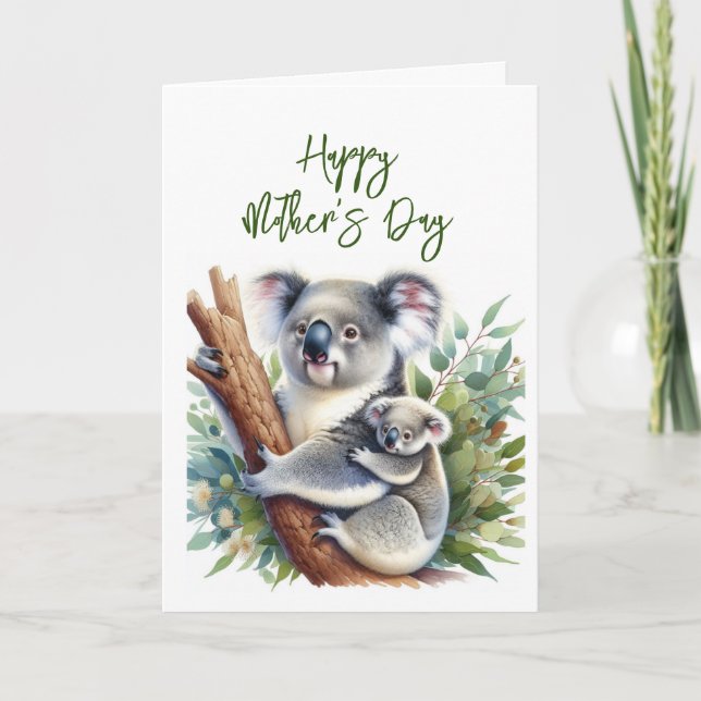 Mors dag Koala Grattiskort Tack Kort (Framsida)