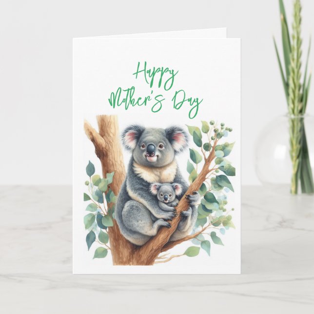 Mors dag Koala Grattiskort Tack Kort (Framsida)