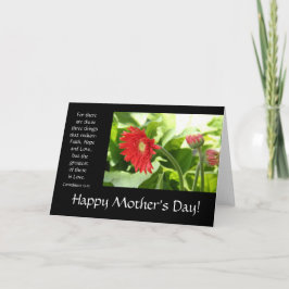 Mors dag-kort, blommigt, bibelversa om kärlek kort