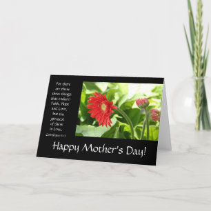 Mors dag-kort, blommigt, bibelversa om kärlek kort