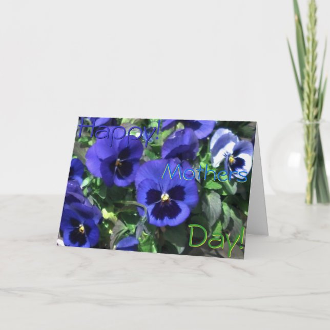 Mors dag! Kort för 2013 blåttPansies (Framsida)