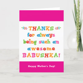 Mors dag-kort för Babushka Kort