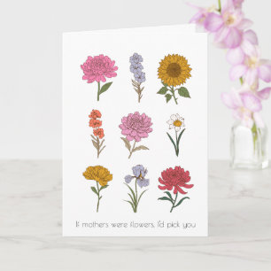 Mors dag-kort för blommigt kort