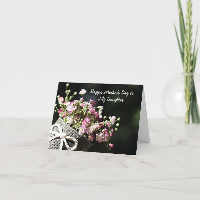 MORS DAG-KORT FÖR DAUGHTER TACK KORT (Framsida)