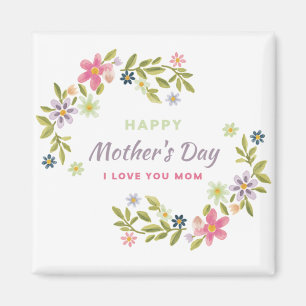 mors dag-kort för Friend Söt Rosa Flowers Magnet