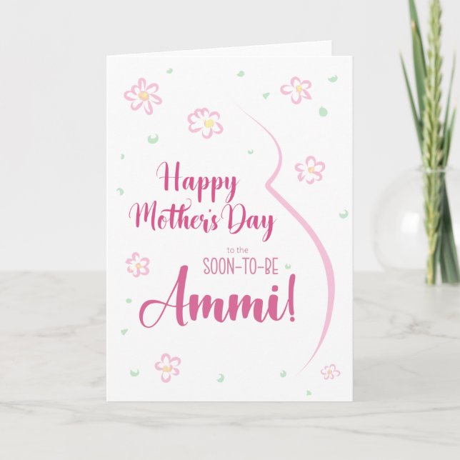 Mors dag-kort för gravid ammi kort (Framsida)