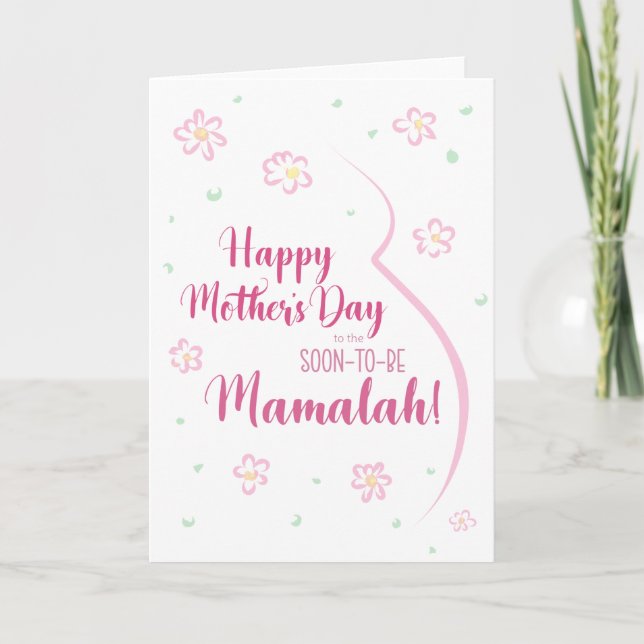Mors dag-kort för gravid mamalah kort (Framsida)