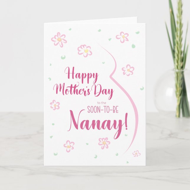 Mors dag-kort för gravid nanay kort (Framsida)