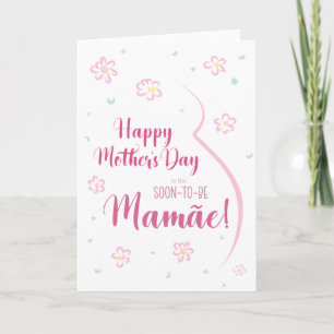 Mors dag-kort för gravida mamãe kort
