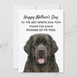 Mors dag-kort för Hund Newfie Mamma Inbjudningar