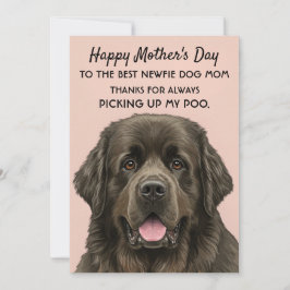 Mors dag-kort för Hund Newfie Mamma Inbjudningar