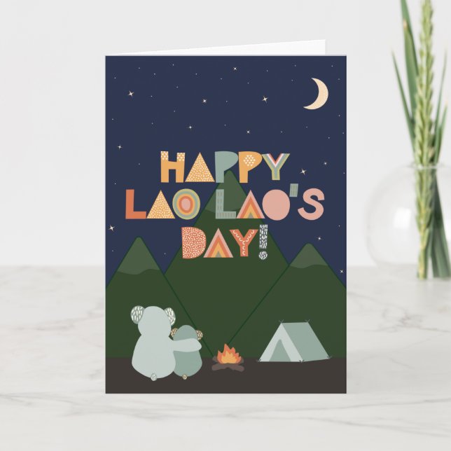 Mors dag-kort för Lao Lao Kort (Framsida)