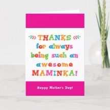Mors dag-kort för Maminka