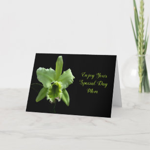 Mors dag-kort för Mamma med Grönt Orchid Kort