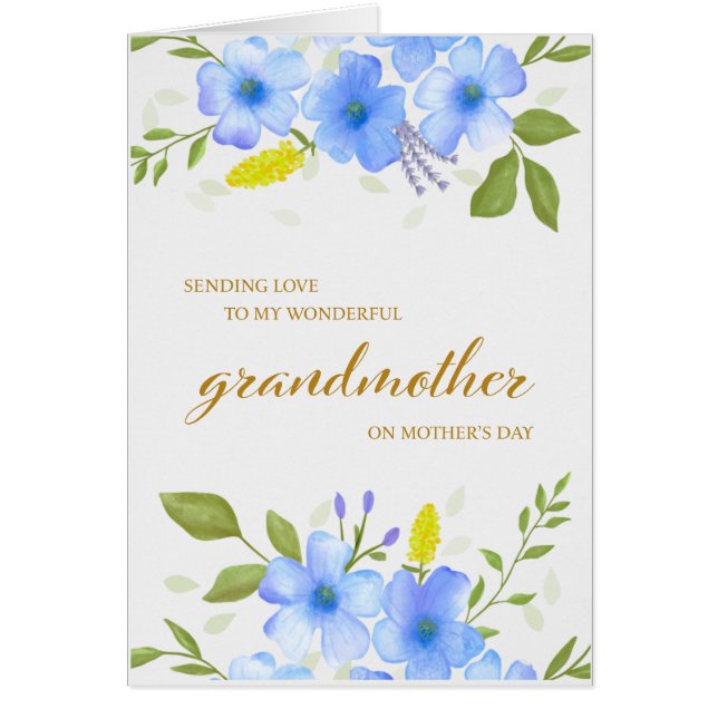 Mors dag-kort för mormor hälsningskort (Framsidan)