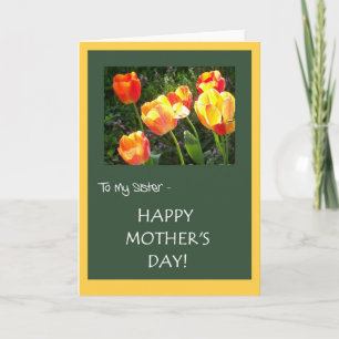 Mors dag-kort för syster - "Tulips" Kort