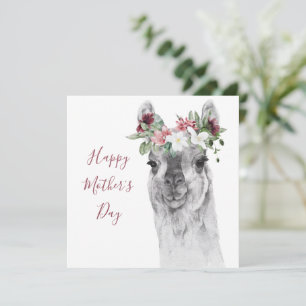 Mors dag-kort för vattenfärg Finare Llama Kort
