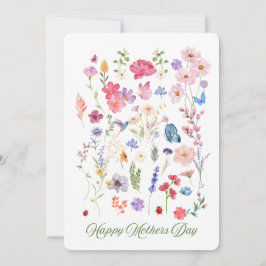 Mors dag-kort för vildens blomma inbjudningar