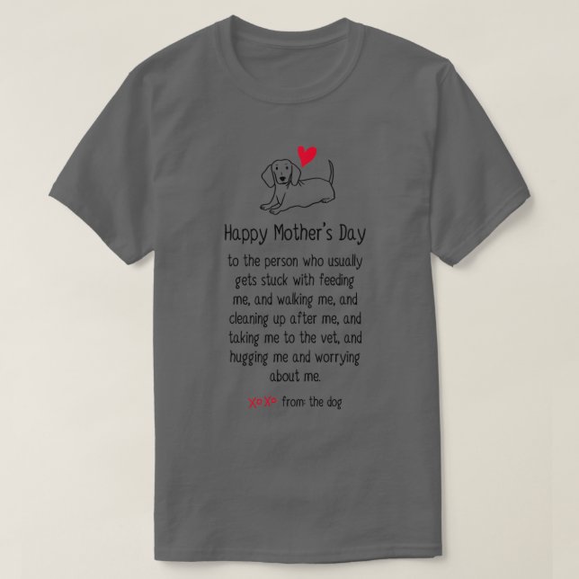 Mors dag-kort från Hund T Shirt (Design framsida)