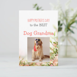 Mors dag-kort från Hund till Hund Grandma  Tack Kort