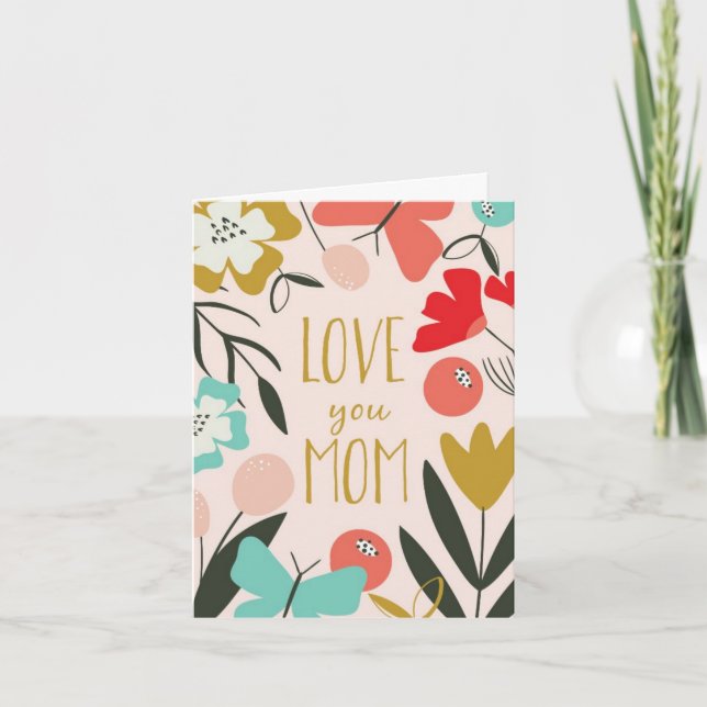 Mors dag-kort - kärlek mamma kort (Framsida)