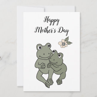 Mors dag-kort Mamma Groda och bebis Julkort