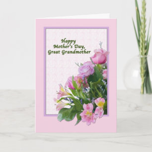Mors dag-kort med Blommigt Bouquet Kort
