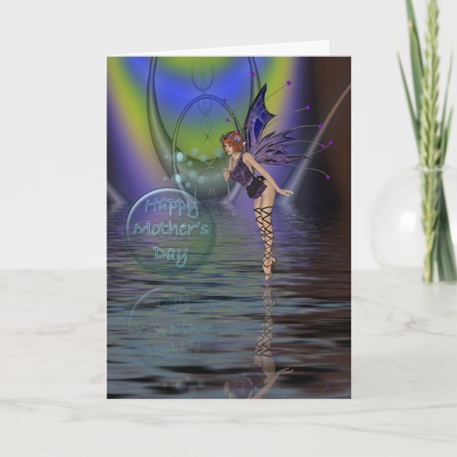 Mors dag kort med luft och bubblor över vatten (Framsida)