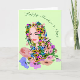 Mors dag-kort med mamma och bebis kort
