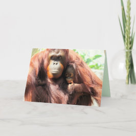 Mors dag-kort med Orangutang Tummen Upp Kort