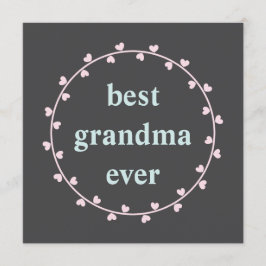 mors dag kort med rosa hjärtan för mormor