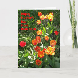 Mors dag-kortet "från oss båda" - "Tulips" Kort