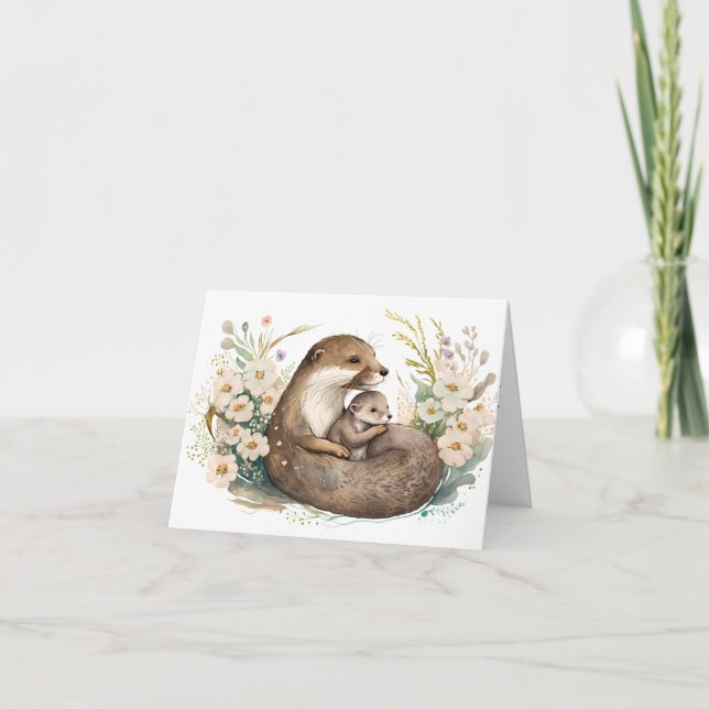 Mors dag-kortet mamma och Baby Kort (Framsida)