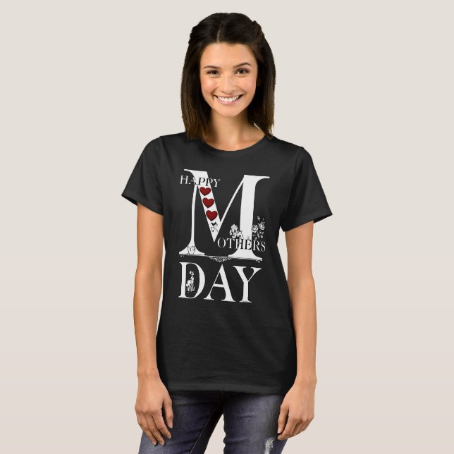 Mors dag kvinnors grundläggande T-Shirt (Hel framsida)