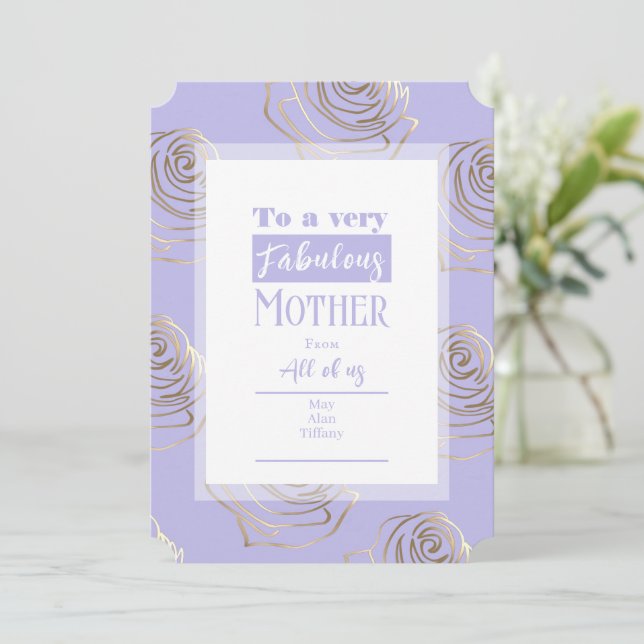 Mors dag Lavender Card Julkort (Stående Fram)