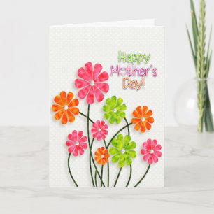 Mors dag - ljusa roligtblommor kort