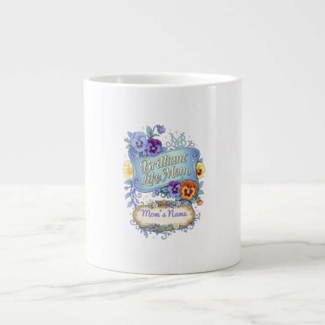 Mors dag - Lysande som mamma Jumbo Mugg (Framsidan)