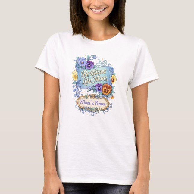 Mors dag - Lysande som mamma T Shirt (Framsida)