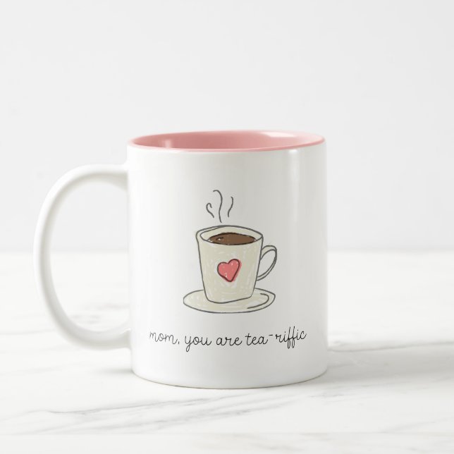 Mors dag Mamma är du teafraktkaffe Mugg (Vänster)