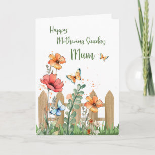 Mors dag-mamma Blommor och fjärilar Kort