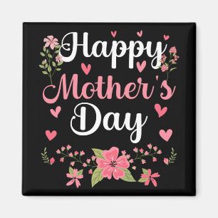 Mors dag Mamma Cute Blommigt Kvinnor för stora Mam Magnet