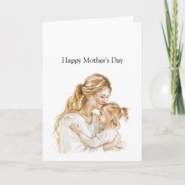Mors dag Mamma Dotter Blond Kort