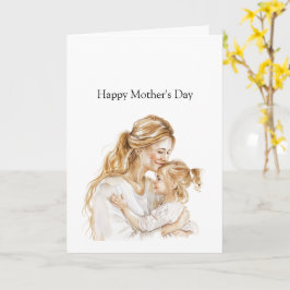 Mors dag Mamma Dotter Blond Kort