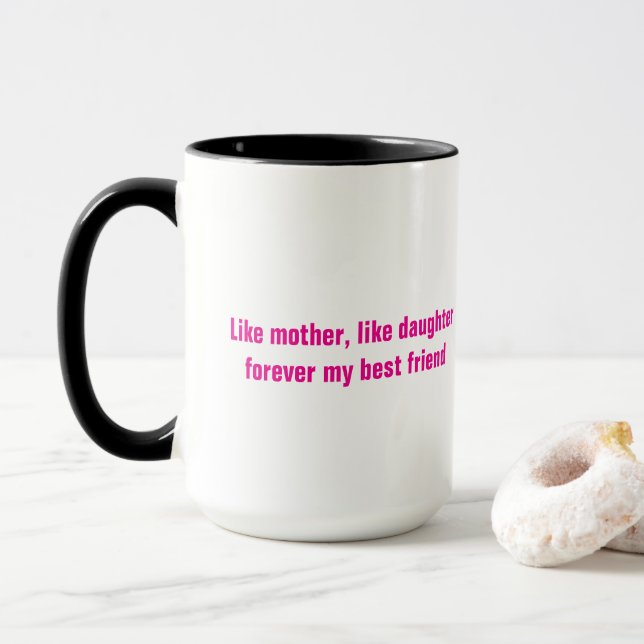 Mors dag Mamma Dotter Shock rosa Citat Gift Mugg (Med munk)