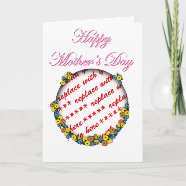 Mors dag 'Mamma' Fotolampa Kort (Framsida)