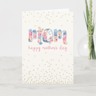 MORS DAG MAMMA i SÖT BLOMMÖNSTER Kort