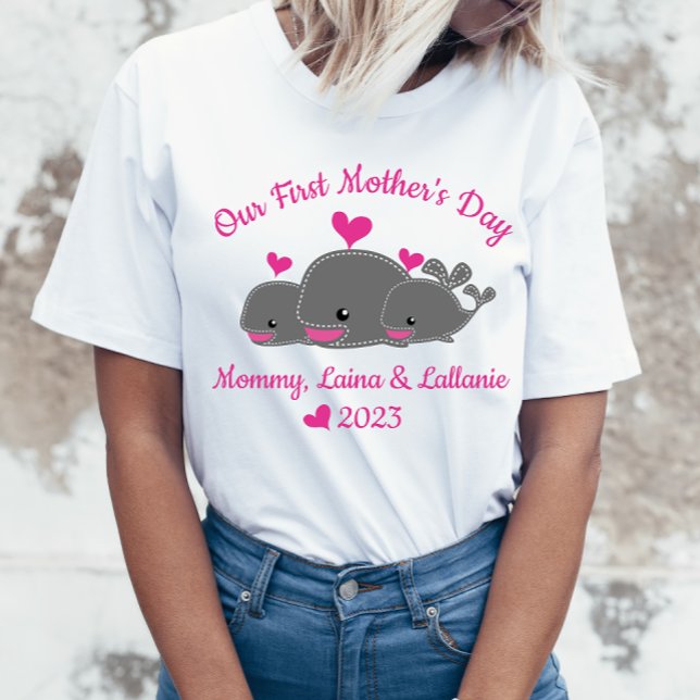 Mors dag, Mamma i Twin Girls Personlig Shirt T Shirt (Skapare uppladdad)